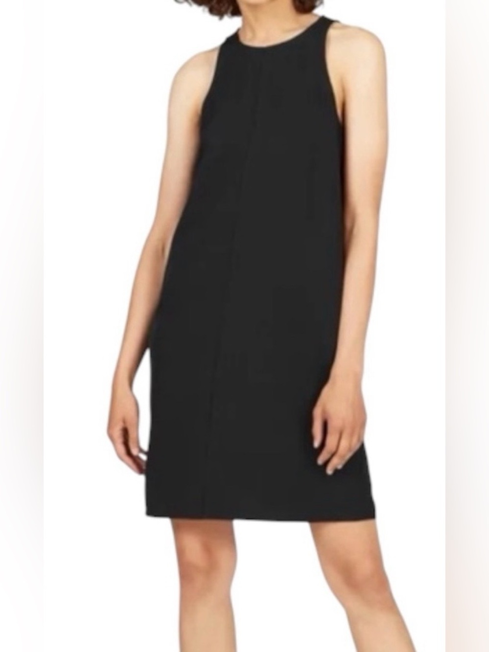 Everlane Black Sleeveless Mini Shift Dress